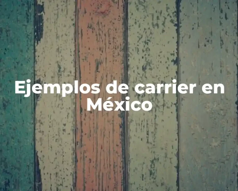 Ejemplos de carrier en México