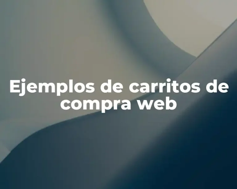 Ejemplos de carritos de compra web