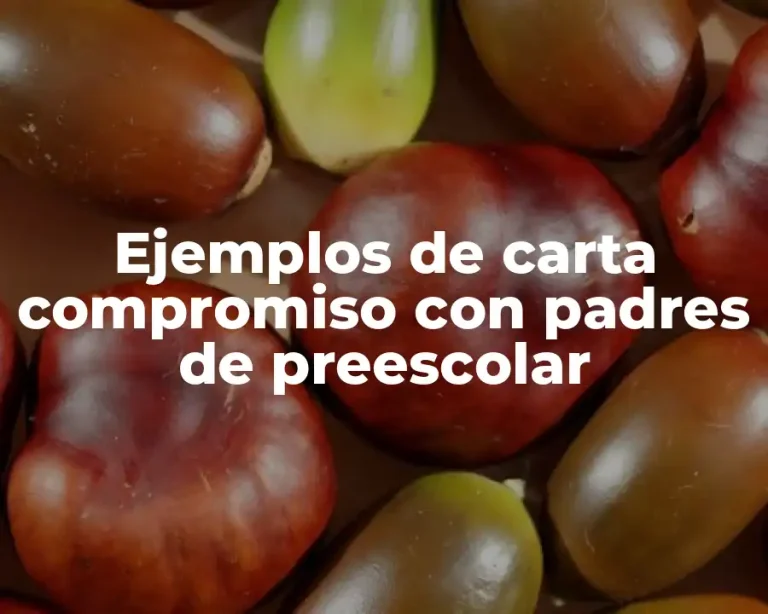 Ejemplos de carta compromiso con padres de preescolar