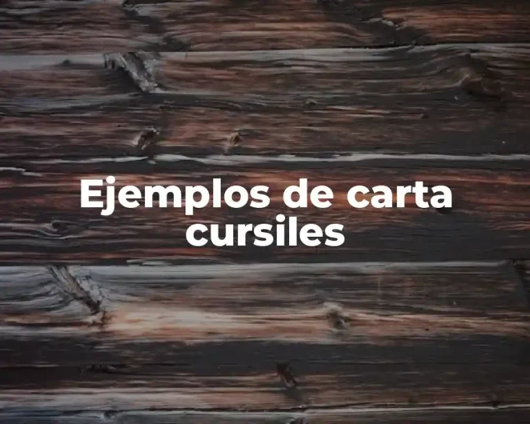 Ejemplos de carta cursiles