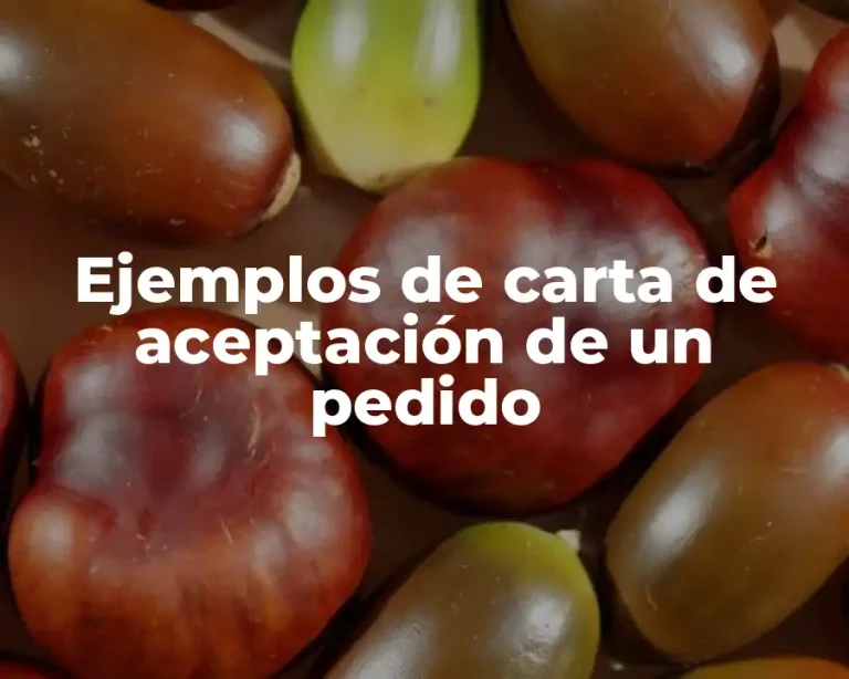 Ejemplos de carta de aceptación de un pedido