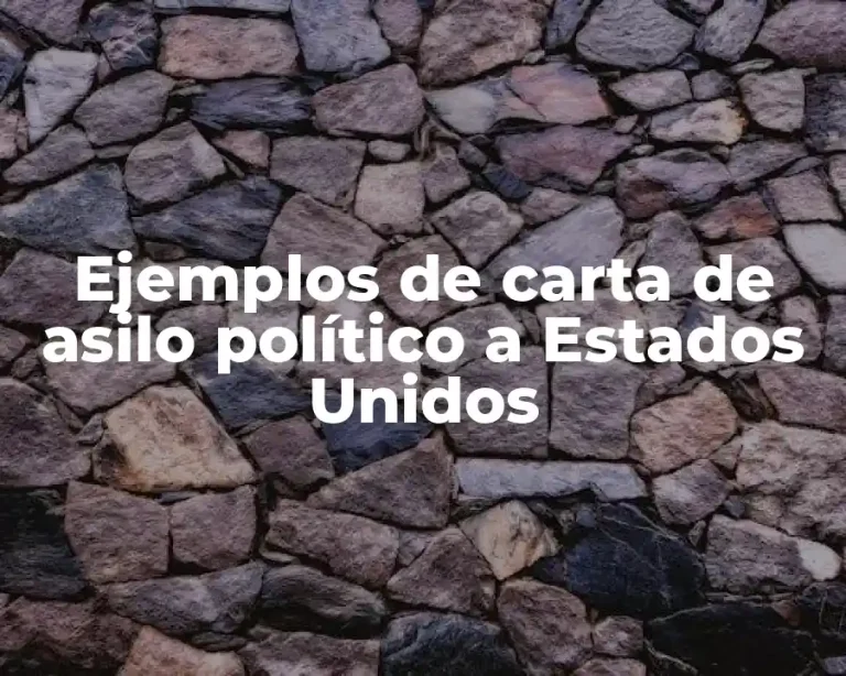 Ejemplos de carta de asilo político a Estados Unidos