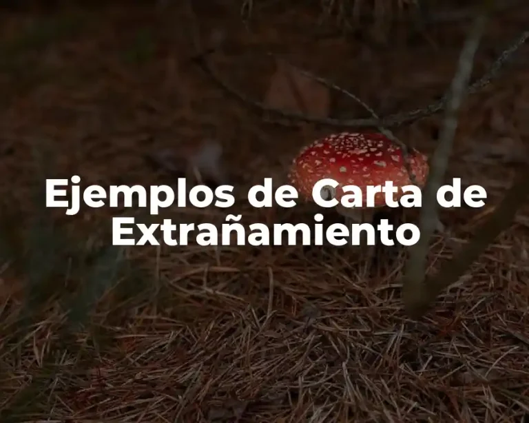Ejemplos de Carta de Extrañamiento