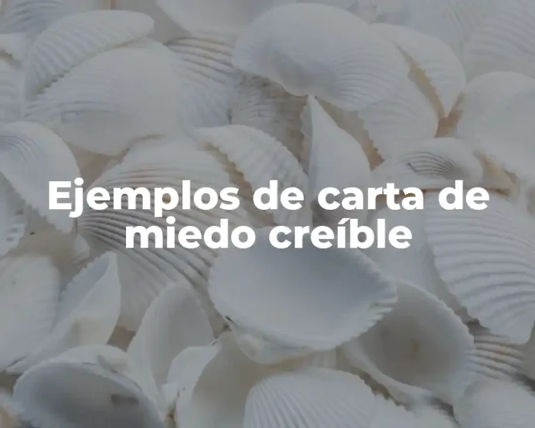 Ejemplos de carta de miedo creíble