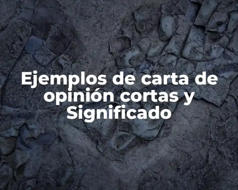 Ejemplos de carta de opinión cortas y Significado