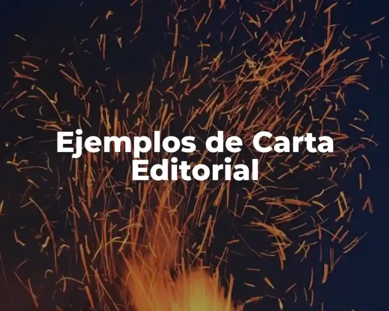 Ejemplos de Carta Editorial
