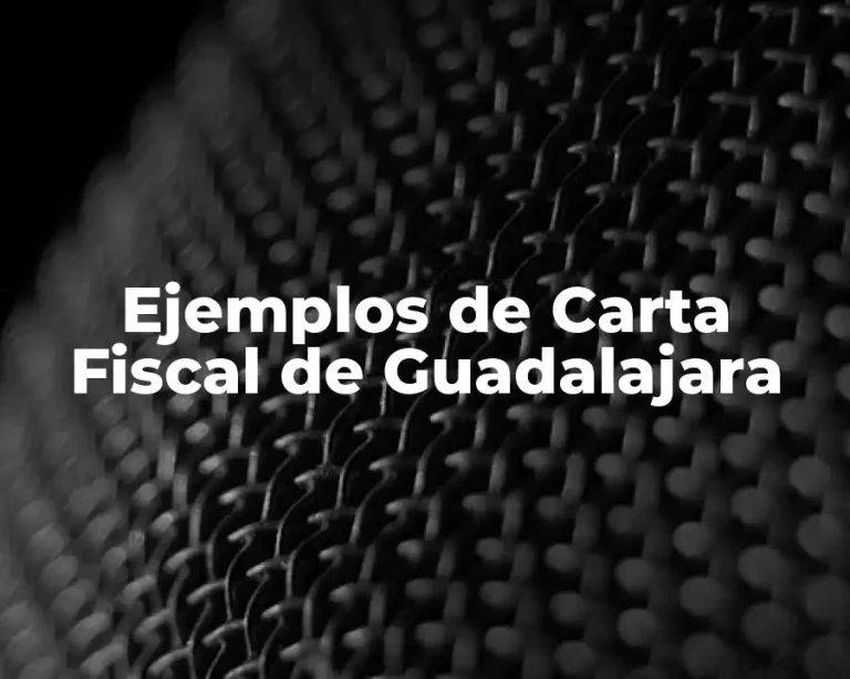 Ejemplos de Carta Fiscal de Guadalajara