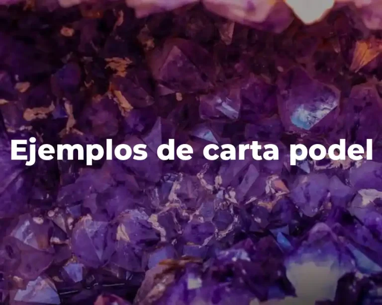 Ejemplos de carta podel