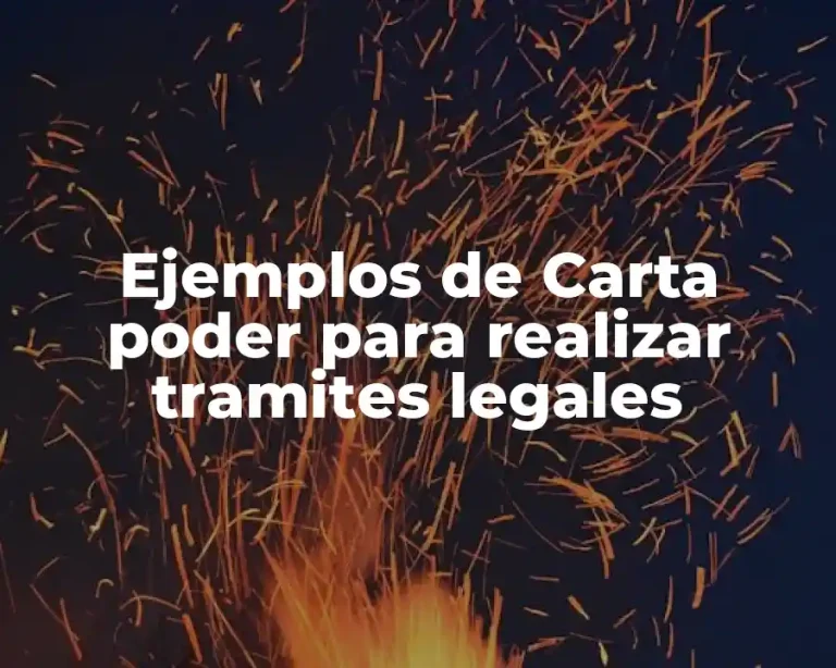 Ejemplos de Carta poder para realizar tramites legales