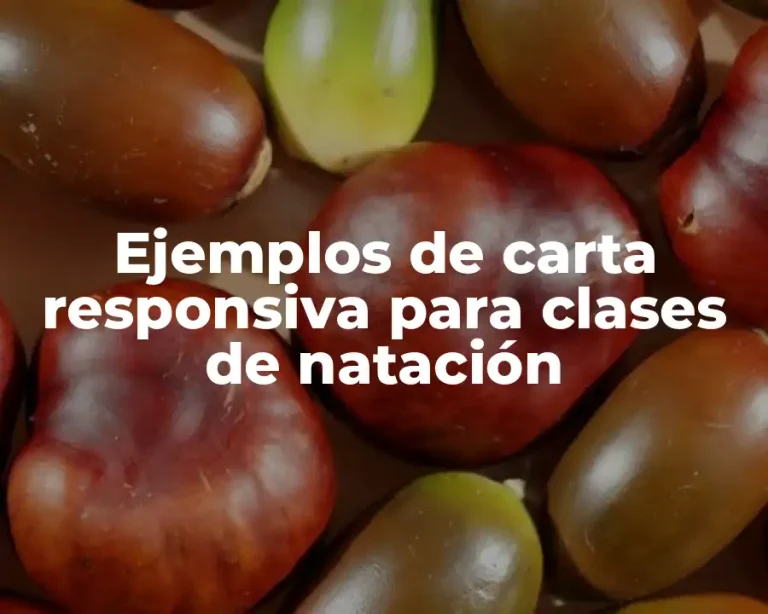 Ejemplos de carta responsiva para clases de natación