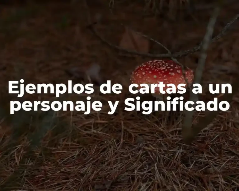 Ejemplos de cartas a un personaje y Significado