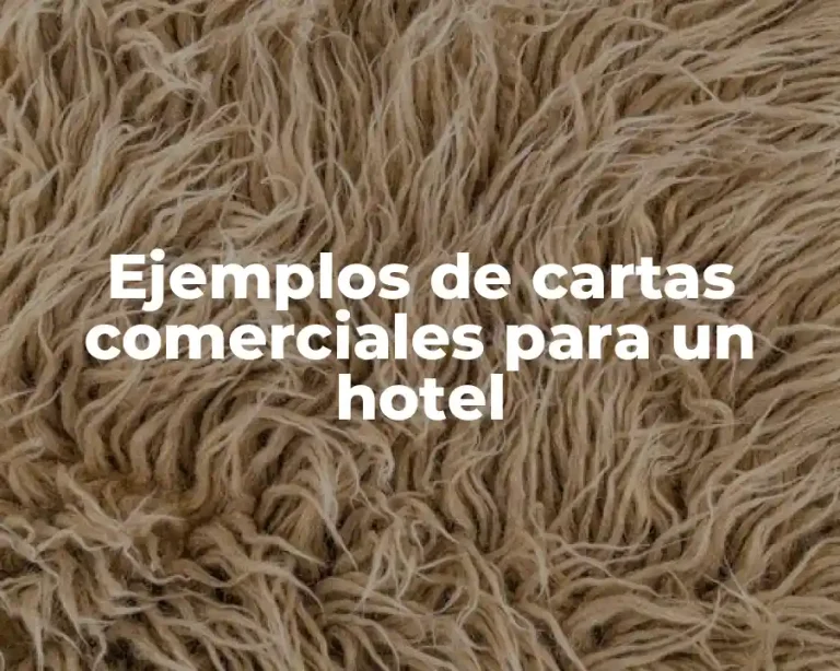 Ejemplos de cartas comerciales para un hotel