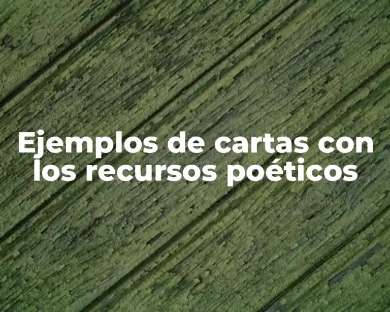 Ejemplos de cartas con los recursos poéticos