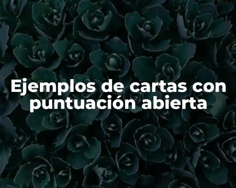 Ejemplos de cartas con puntuación abierta