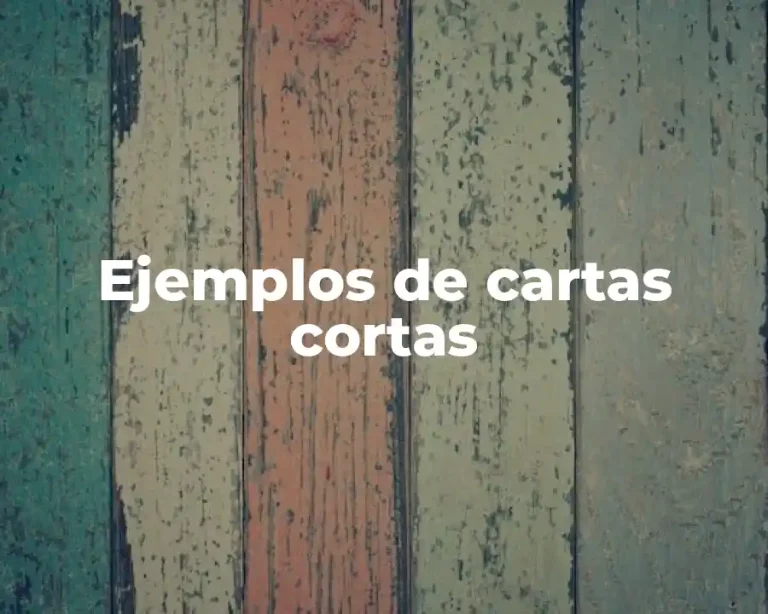 Ejemplos de cartas cortas