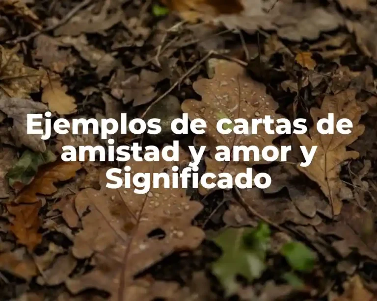 Ejemplos de cartas de amistad y amor y Significado