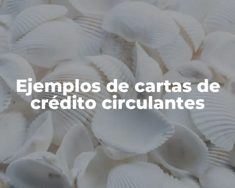 Ejemplos de cartas de crédito circulantes