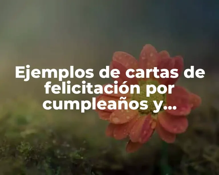 Ejemplos de cartas de felicitación por cumpleaños y Significado