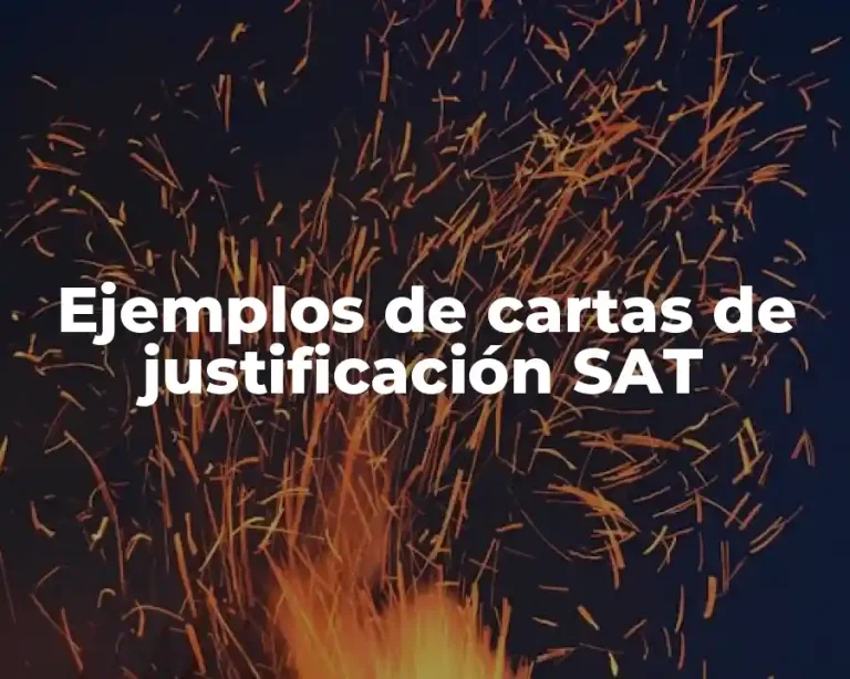 Ejemplos de cartas de justificación SAT