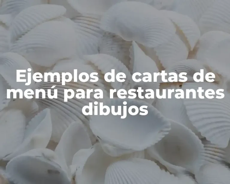 Ejemplos de cartas de menú para restaurantes dibujos
