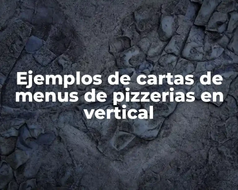 Ejemplos de cartas de menus de pizzerias en vertical