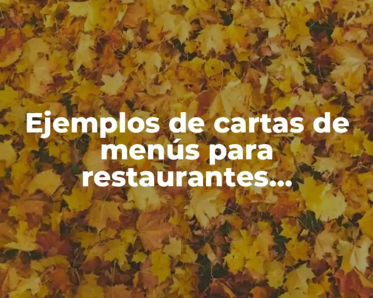 Ejemplos de cartas de menús para restaurantes caricaturas