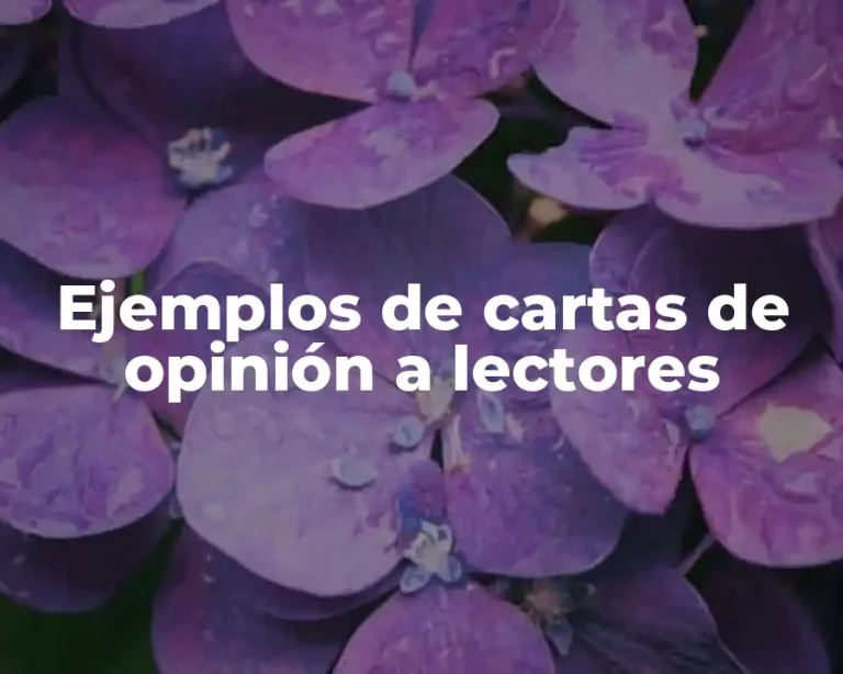 Ejemplos de cartas de opinión a lectores