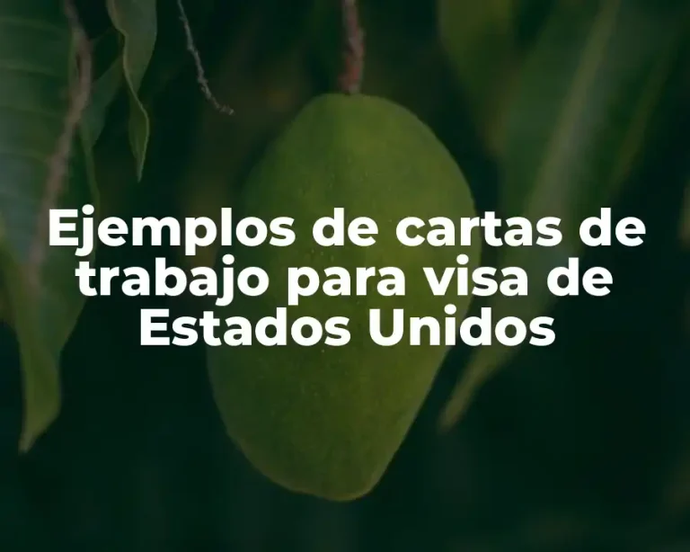Ejemplos de cartas de trabajo para visa de Estados Unidos