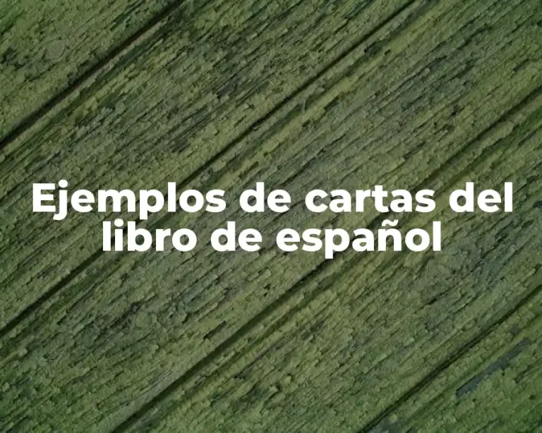Ejemplos de cartas del libro de español
