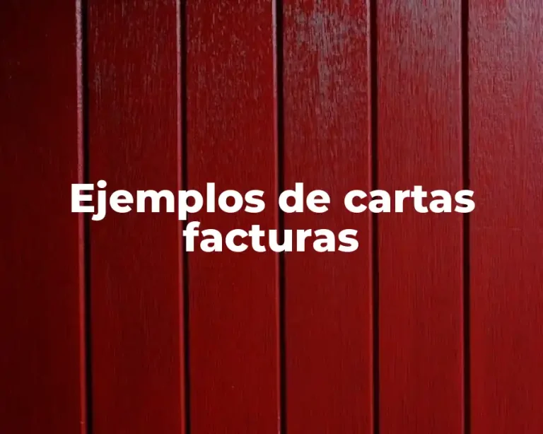 Ejemplos de cartas facturas