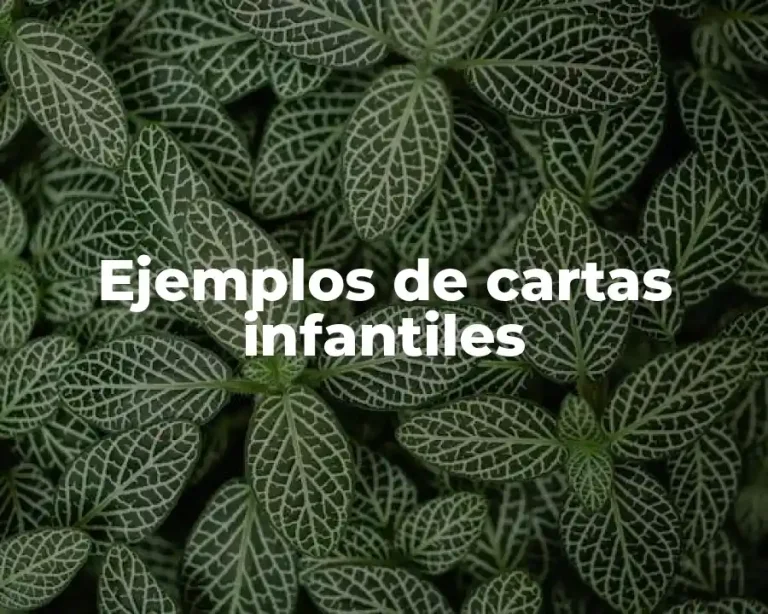 Ejemplos de cartas infantiles