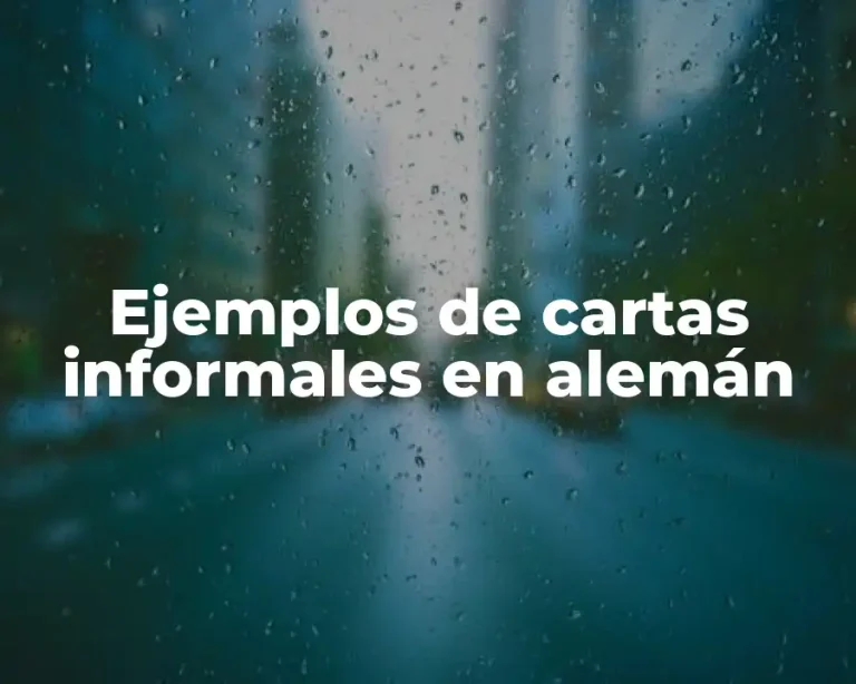 Ejemplos de cartas informales en alemán