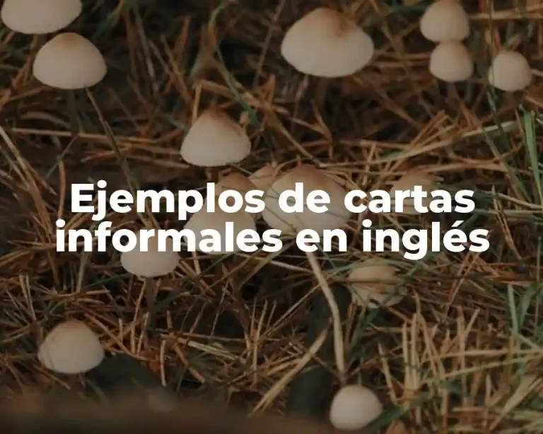 Ejemplos de cartas informales en inglés