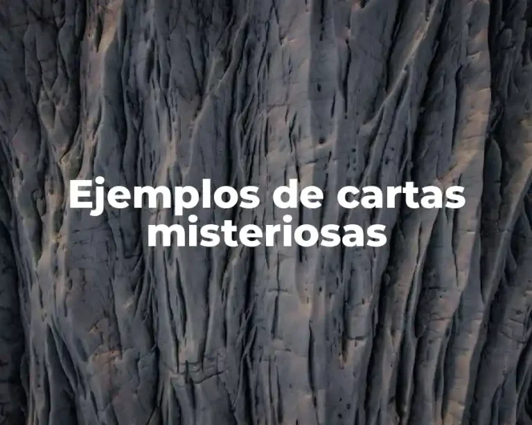 Ejemplos de cartas misteriosas