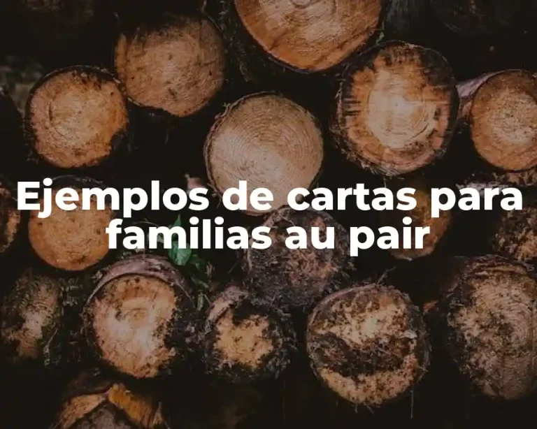 Ejemplos de cartas para familias au pair