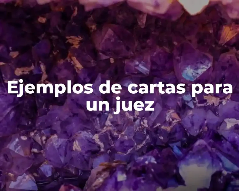 Ejemplos de cartas para un juez