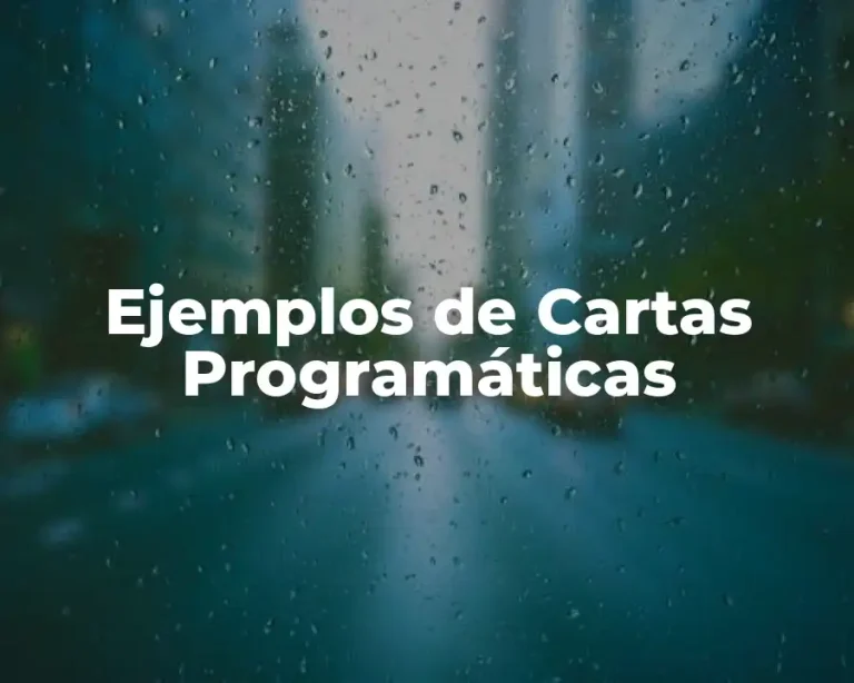 Ejemplos de Cartas Programáticas