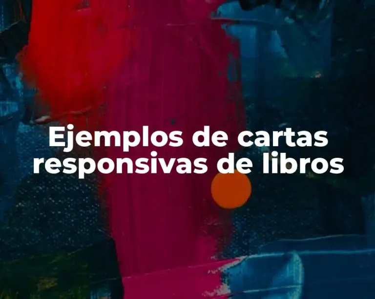 Ejemplos de cartas responsivas de libros