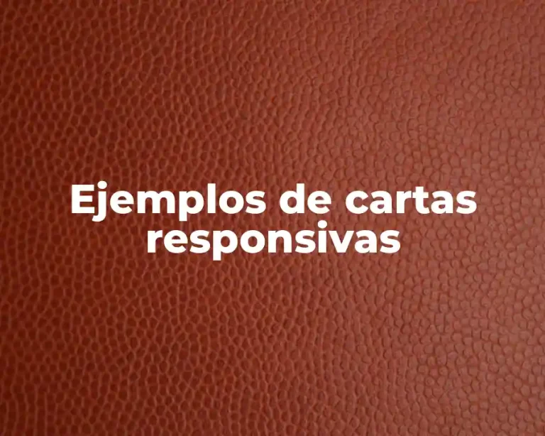 Ejemplos de cartas responsivas