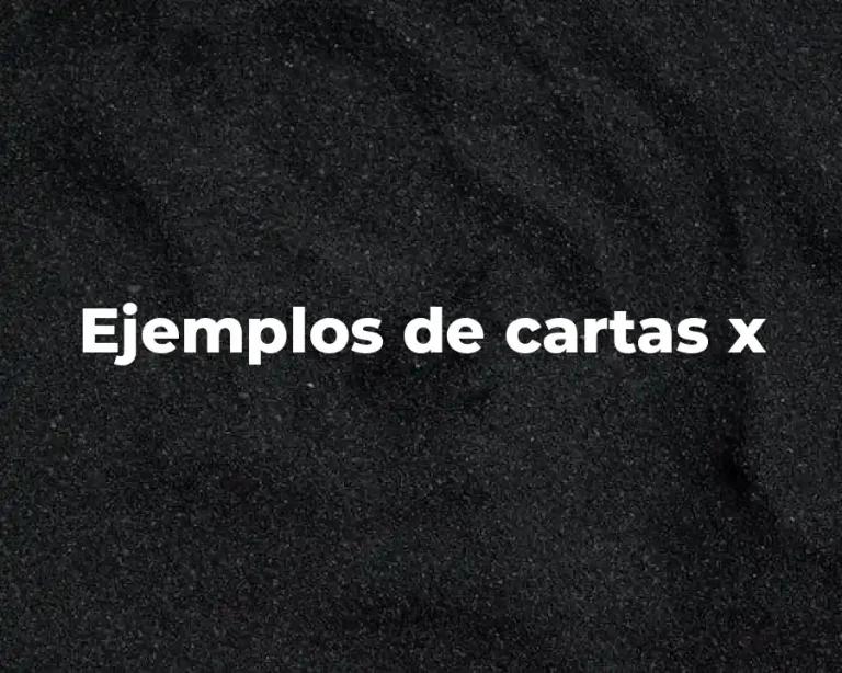 Ejemplos de cartas x