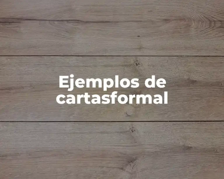 Ejemplos de cartasformal