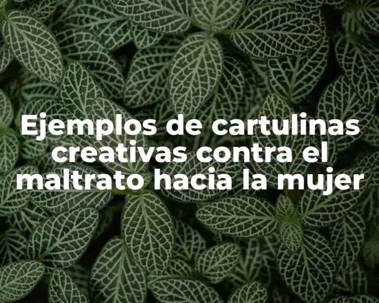 Ejemplos de cartulinas creativas contra el maltrato hacia la mujer