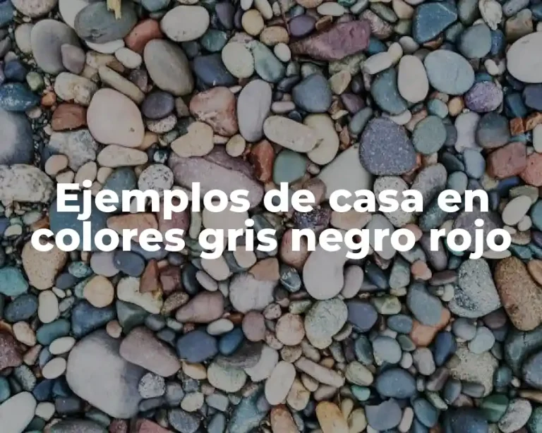 Ejemplos de casa en colores gris negro rojo