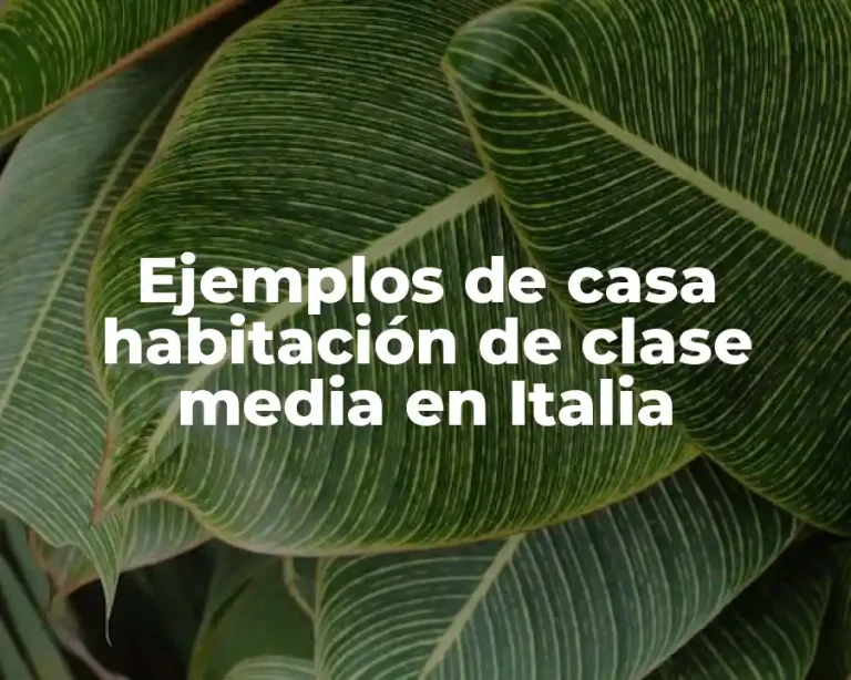Ejemplos de casa habitación de clase media en Italia
