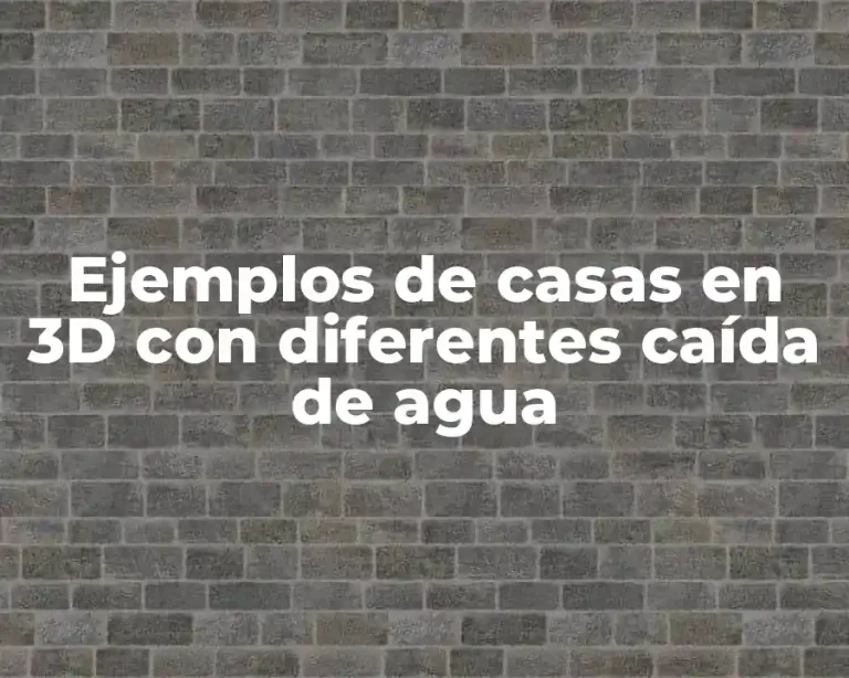 Ejemplos de casas en 3D con diferentes caída de agua