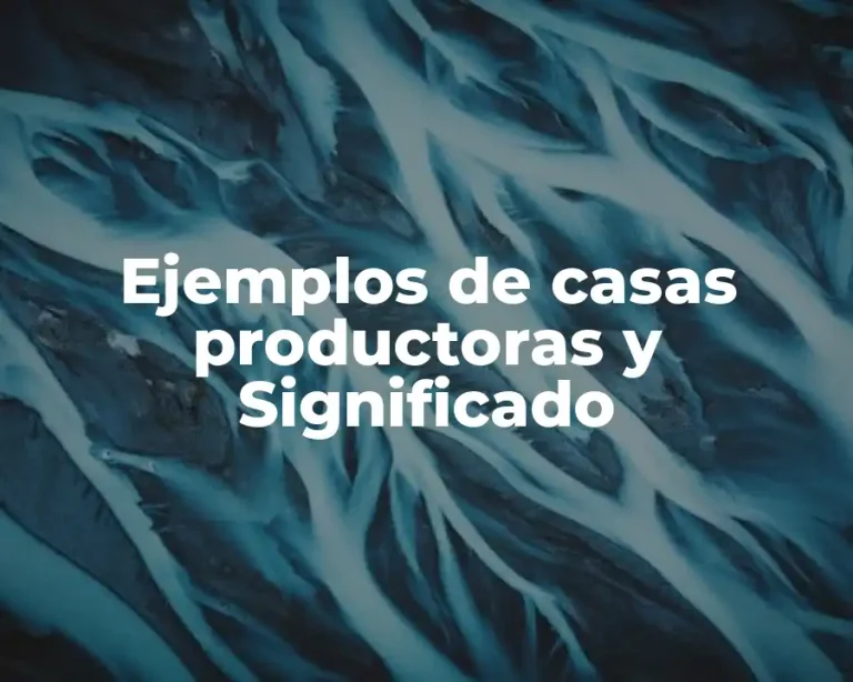 Ejemplos de casas productoras y Significado