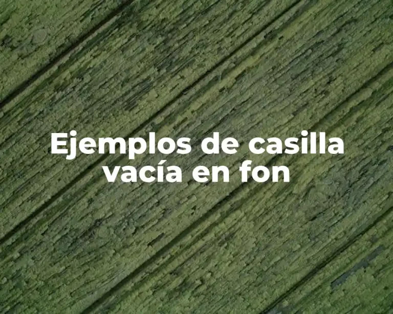 Ejemplos de casilla vacía en fon