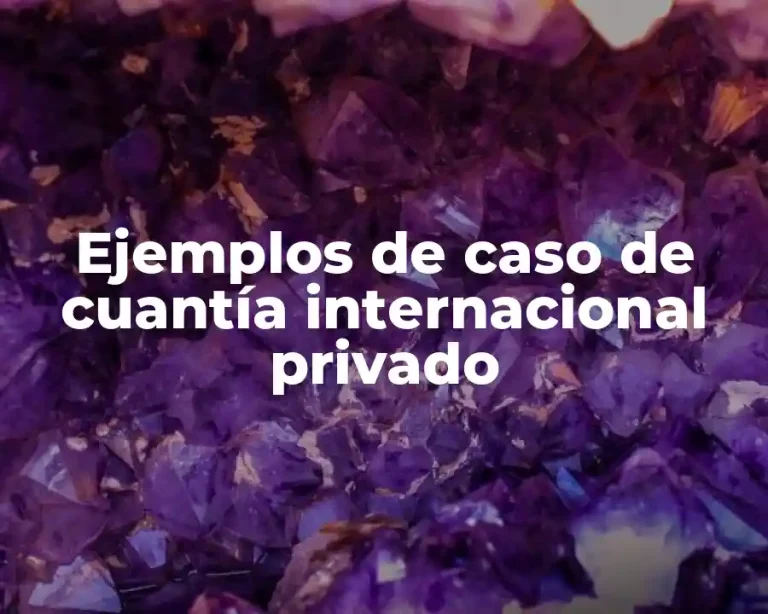 Ejemplos de caso de cuantía internacional privado
