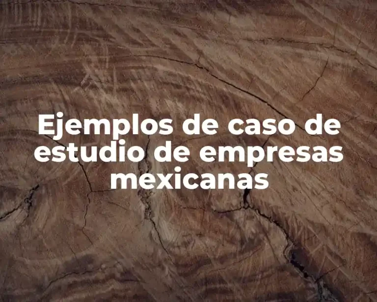 Ejemplos de caso de estudio de empresas mexicanas