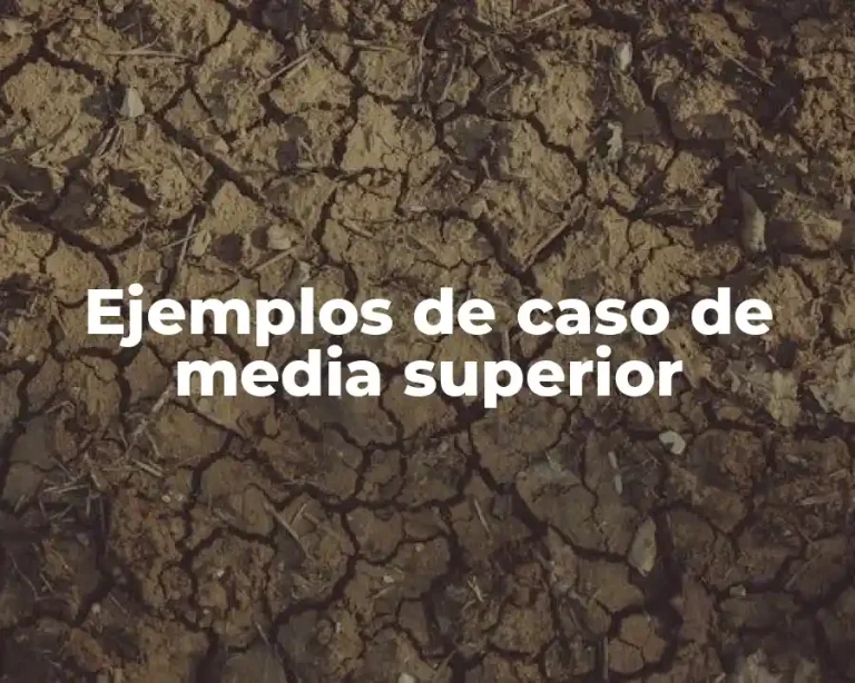 Ejemplos de caso de media superior